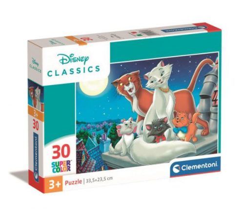 Clementoni Puzzle  30 db-os - Disney klasszikusok - Macskaarisztokraták