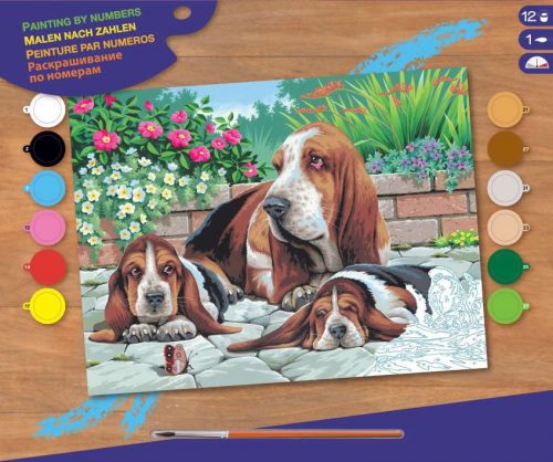 Mammut festés számok után- BASSETHUNDE