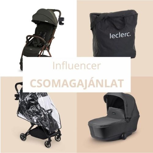 Leclerc Influencer babakocsi szett - Black Brown